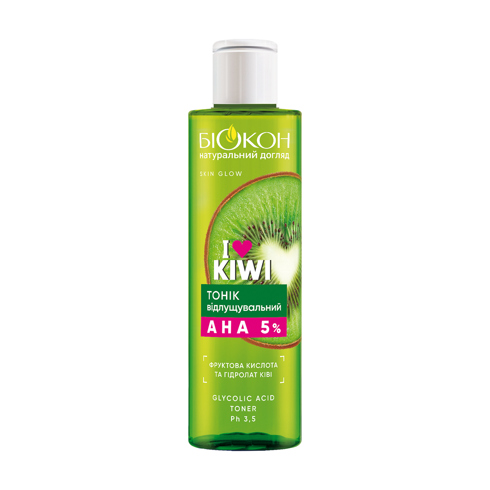 Відлущувальний тонік для обличчя Біокон I Love Kiwi AHA 5%, 200 мл